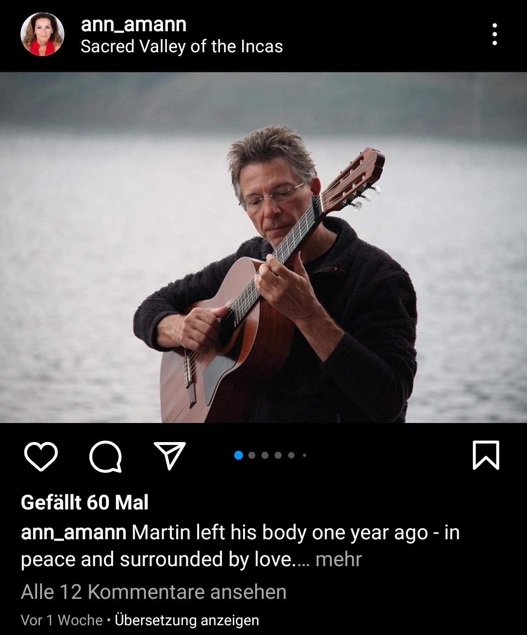 Screenshot eines Instagram Posts zu Ehren Martins